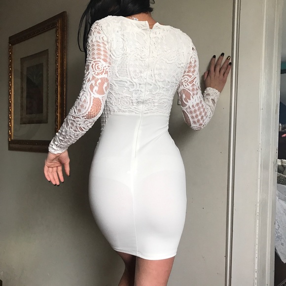 White Formal Dress - Picture 2 of 2